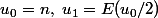 u_0=n,\;u_1=E(u_0/2)